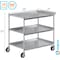 Amgood Utility Cart, Stainless Steel, 3 Shelves Shelves, 33" L, 21" W CART-TUC-2133-Z - alternate 4